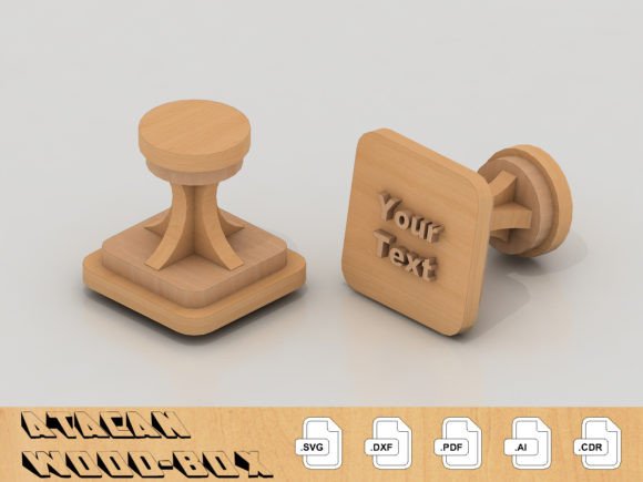 Download Stamp Handle Plan Laser Cut SVG File 146 - Premium Bundle