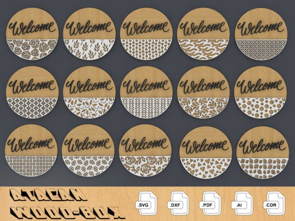 Download Door Sign Laser Pattern Svg Files 264 - Premium Bundle