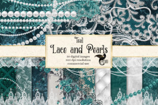 Download Teal Lace and Pearls Graphics - Premium Resources